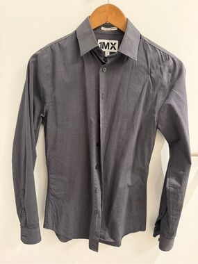 Express Men's Charcoal Gray Dress Shirt